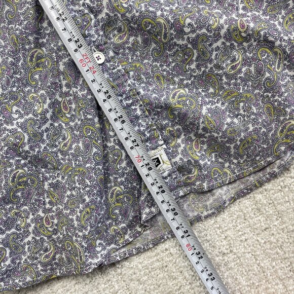 Koike Barcelona Men M Psychedelic Paisley AOP Button Down Shirt Elbow Patch - Picture 9 of 16
